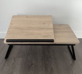 Portable Laptop Table Oak and Black
