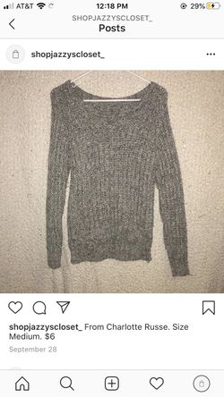 Grey sweater from Charlotte Russe
