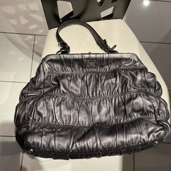 Prada Gray/Satin Satchel
