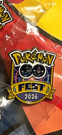 Pokémon GoFest 2026 Official Pin Badge from Chicago GoFest