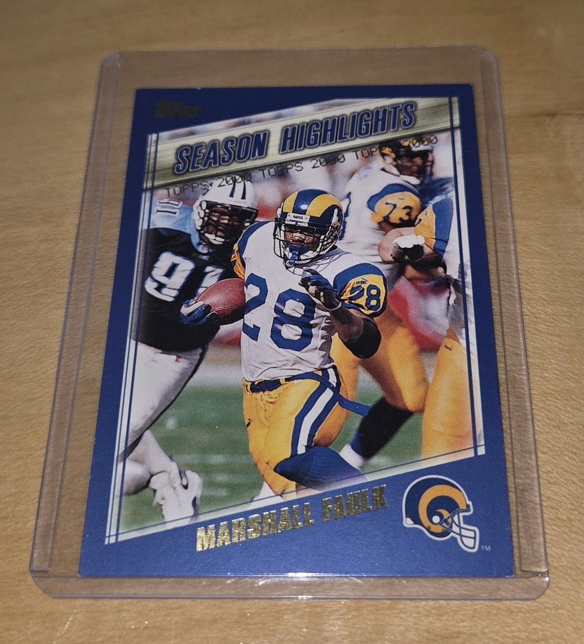 2000 Topps Football Season Highlights Marshall Faulk #325 St. Louis Rams