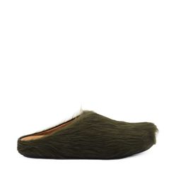 Marni Green Fur Slippers 