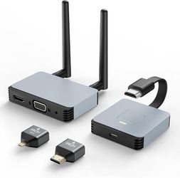 Wireless HDMI Transmitter and Receiver - Plug & Play 2.4/5GHz Streaming Video/Audio from Laptop, PC to HDTV/Projector/Monitor  About this item  【Exper