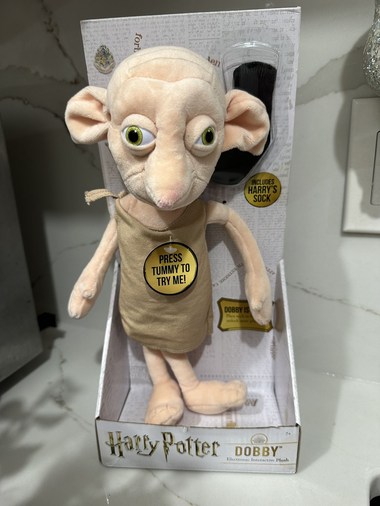 Harry Potter Animated Dobby Plush NEW 