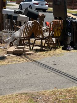 Dining room table chairs,  wood.