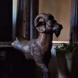 All Wood Carved Ram