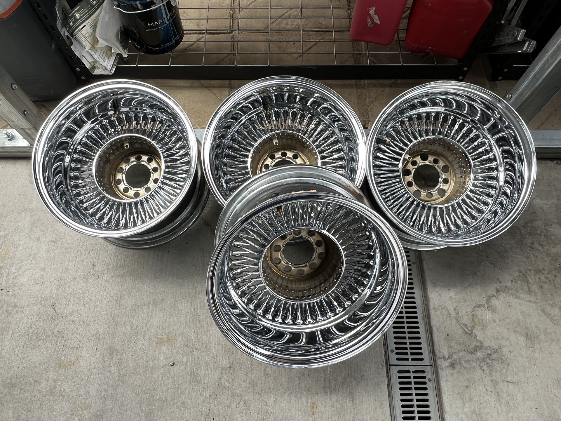 14x7 Luxor Wire Wheels 80 Spoke Direct Bolt On -SALES ARE FINAL- NO REFUNDS