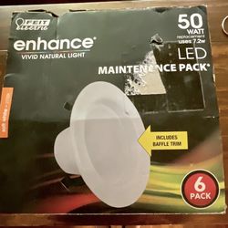 6 Pack Recessed Lighting Replacement Pack 50W LED Soft White **Brand New** Feit Electric