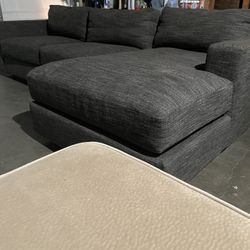 Dark Gray West Elm Down Filled Sectional 