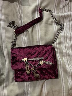 Harry Potter Wand Velvet Crossbody Bag