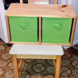 Wooden Storage Cubbie Box..Has 2 -11 Inch Tall 