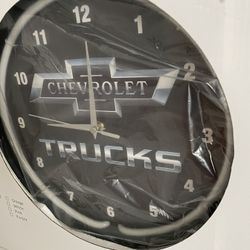 Chevrolet Trucks Neon Wall Clock New In Box