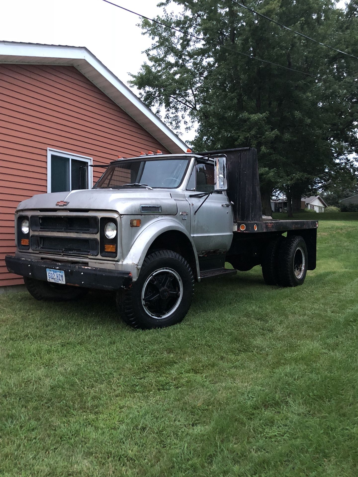 1968 Chevy C60 Flatbed Working Dumping System