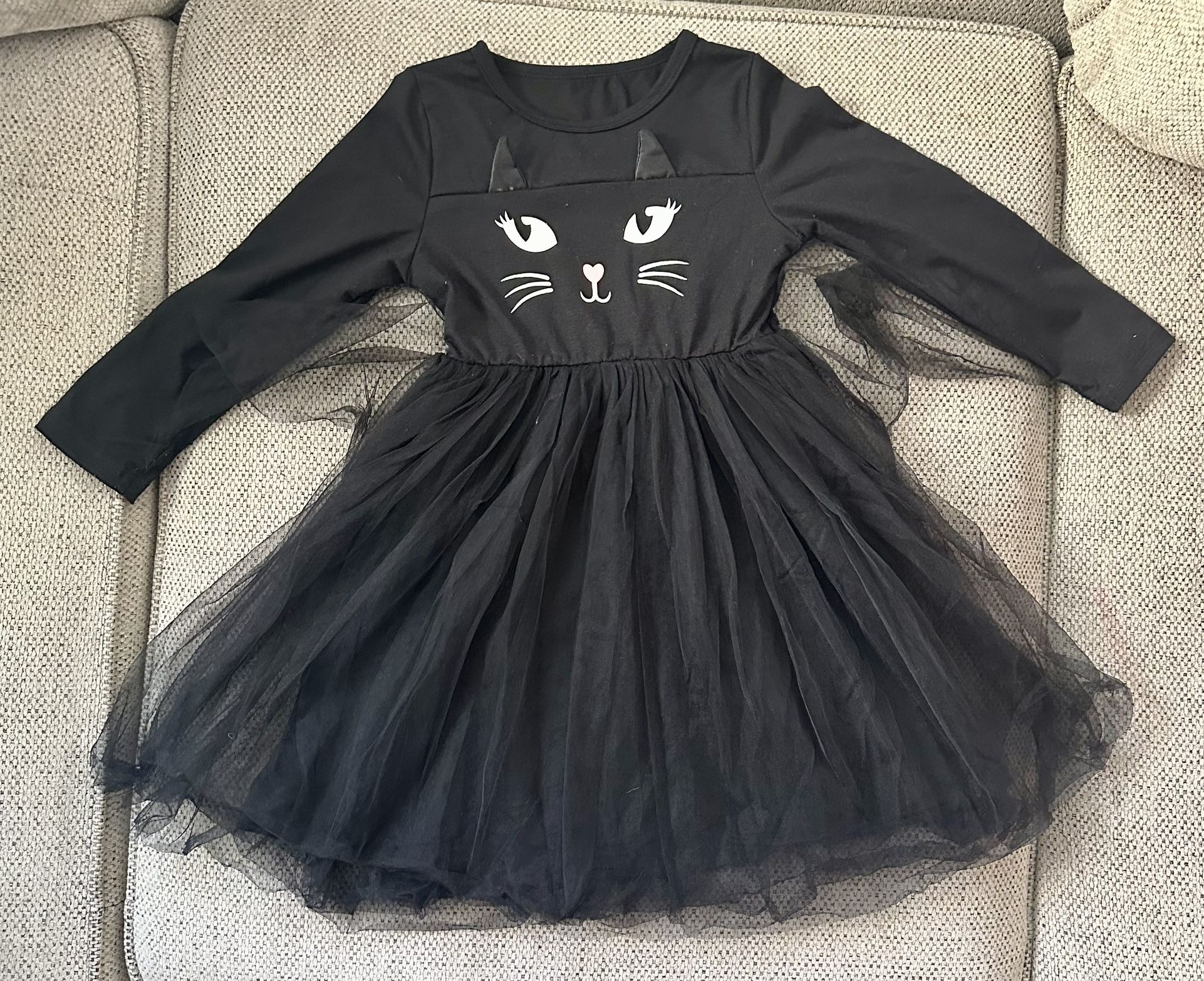 Black Cat Halloween Dress (Size 3T)