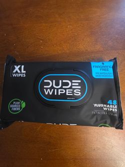 Dude Wipes XL Flushable Wipes 48 Count