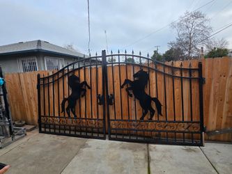 Gate with horses