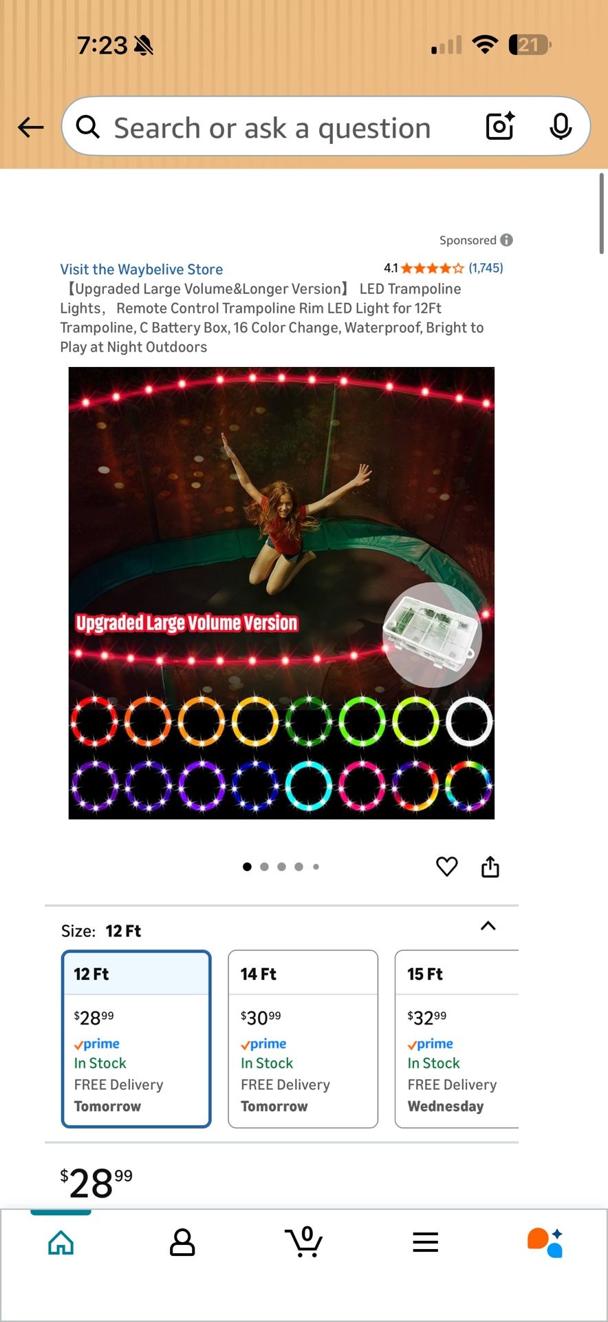 Waybelive LED Trampoline Lights