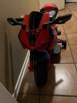 12V Marvel Spider-Man Ride-On Motorcycle –