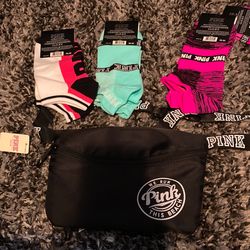 Pink Victoria Secret Socks and Fanny Pack