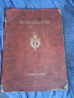 HIGH SCHOOL YEAR BOOK from June 1928. TECHNICALITIES ,Fresno, California