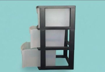 ​STERILITE 3-DRAWER STORAGE UNIT. SIZE: 12.5" X 14.5" X 24".  GREAT FOR OFFICE/HOME.