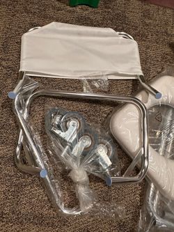 New Rolling 3-in-1 Shower, Transport & Toilet/Commode Chair