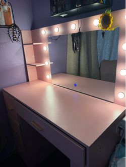 Pink vanity