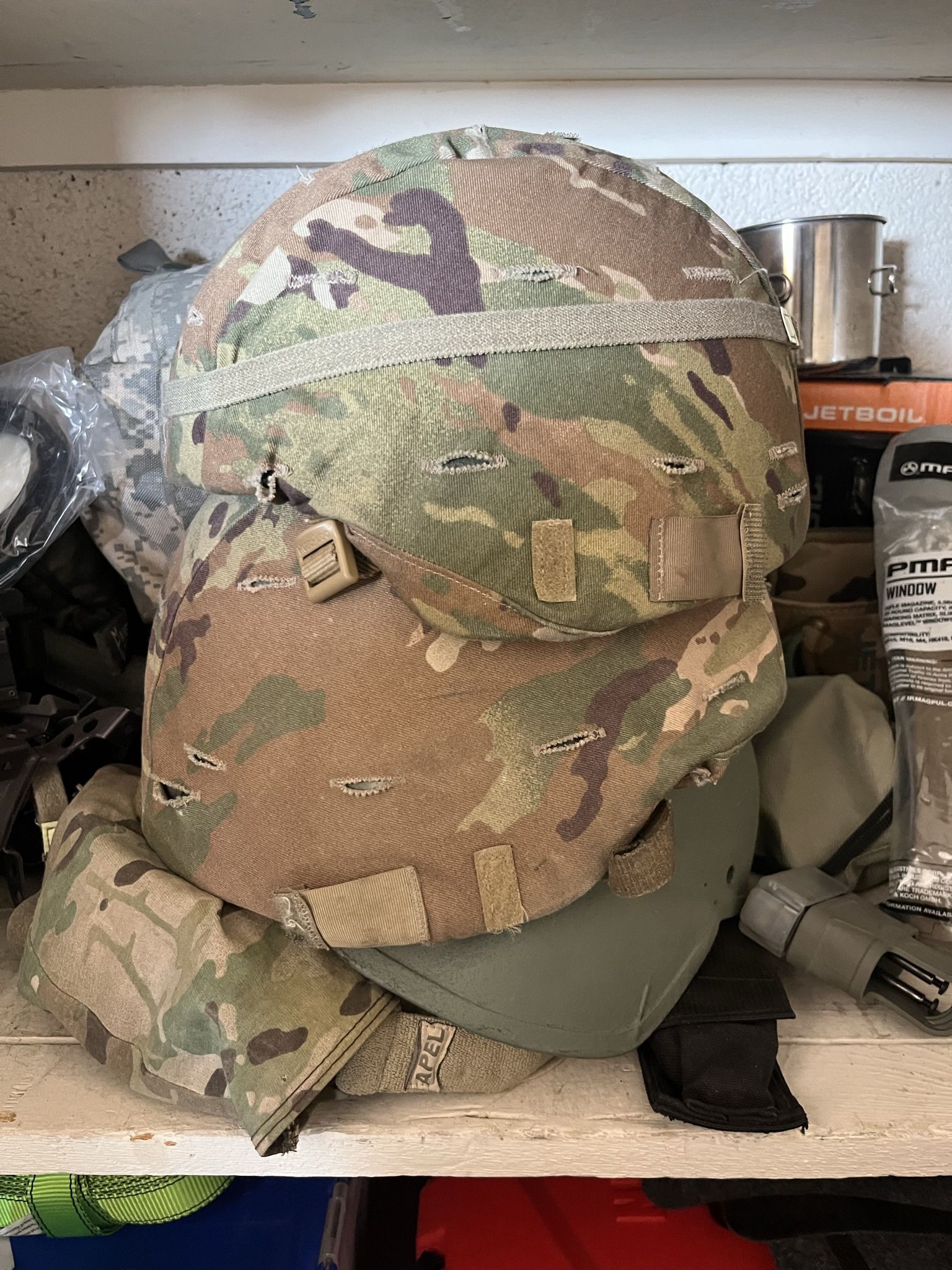 US Military Issue MSA Advanced Combat Helmet ACH Army ACU Camo Cover