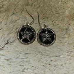 Black And Silver Earrings 