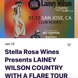 Lainey Wilson Concert - 2 Tickets