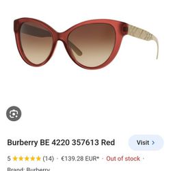 Burberry Cat Eye Sunglasses 