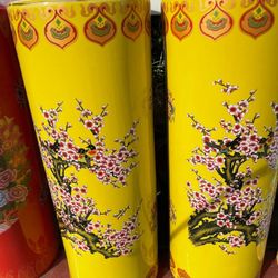 18” Tall Vases New Bình hoa cẩm mai và đào