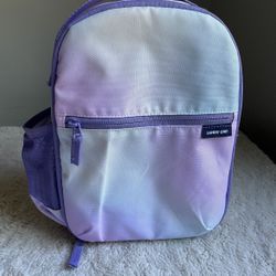 Lands End Girls Lunchbox Lunch Box Tote Purple Tie Dye Ombré  