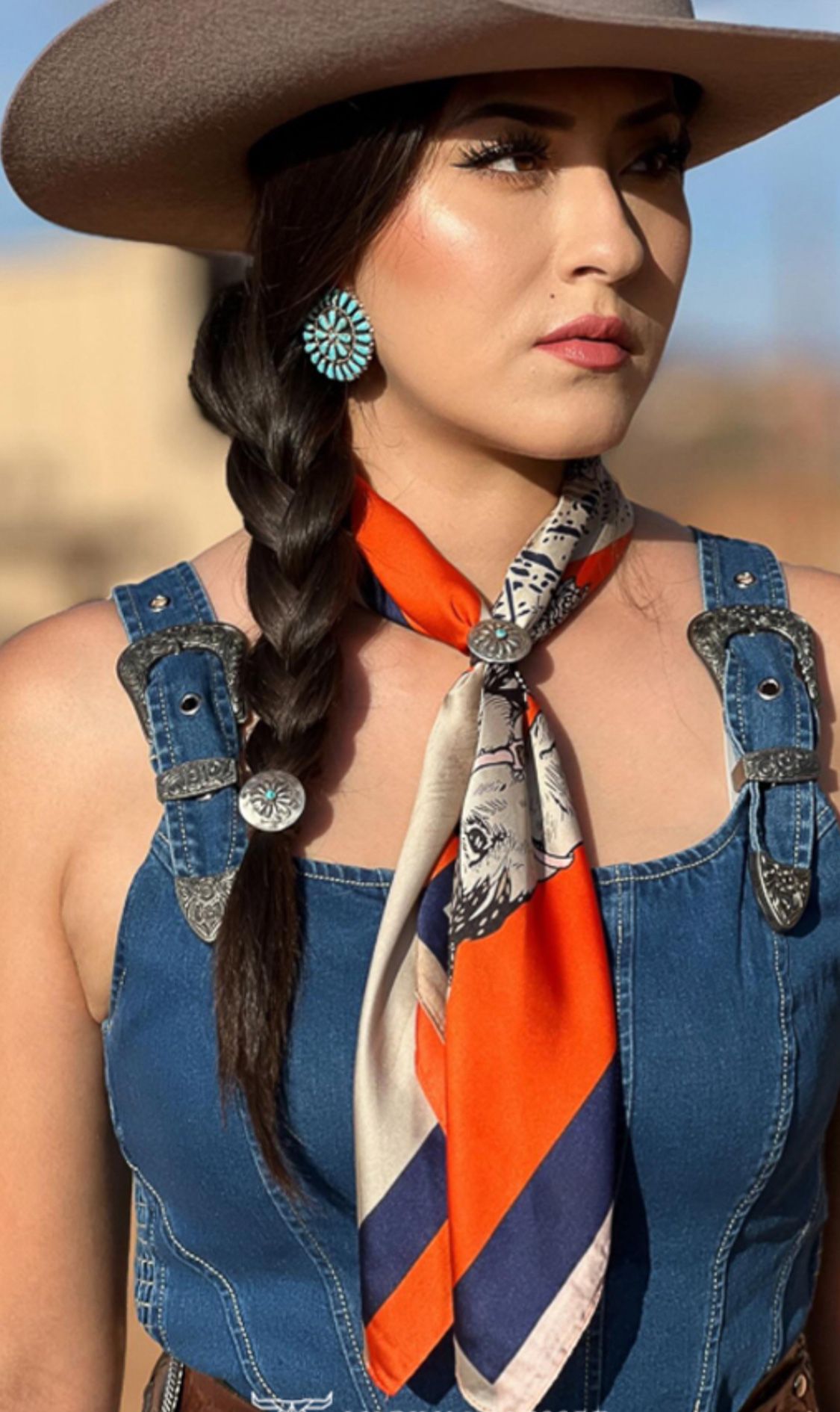 DARK WASH CORSET TOP W BUCKLE STRAP