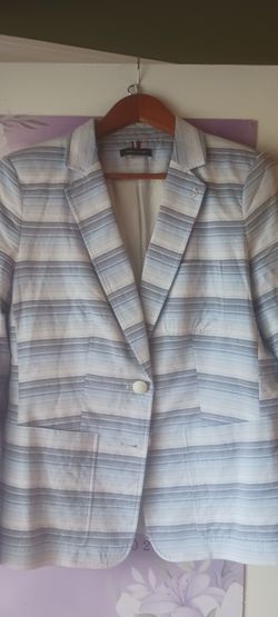 Tommy Hilfiger Multi-stripe Two Button Blazer