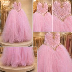 💕 Beautiful Pink Quinceañera Ball Gown for Sale 💕