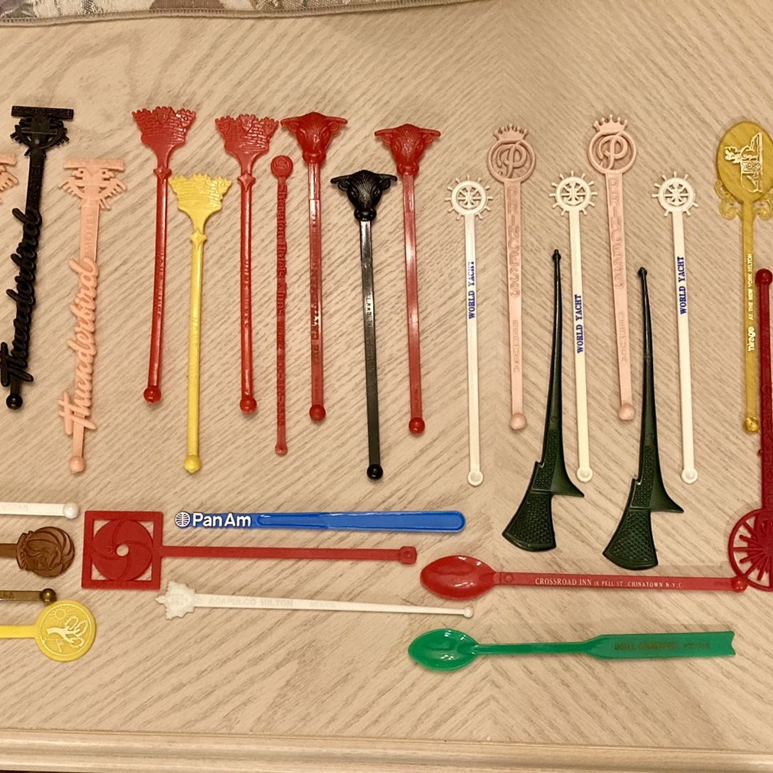(38) Vintage Swizzle Sticks and Stirrers