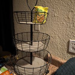 Tall 3  Tier Metal Basket 