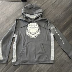 Halo Outpost Discovery Hoodie Mens Large Gray Master Chief Sweatshirt