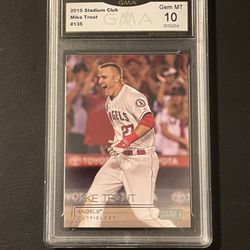 Angels Mike Trout Graded 10 Baseball Card
