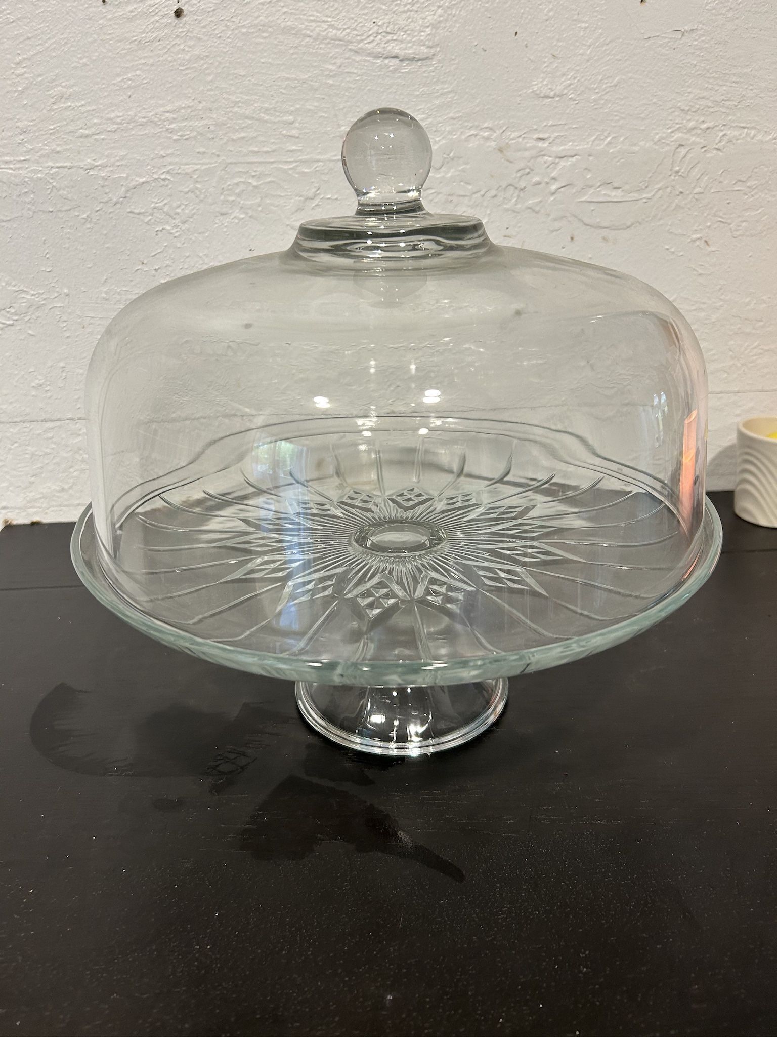 Crystal Cake Stand With Dome Cover