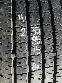 LT235 85 16 good truck tire on 8 bolt rim