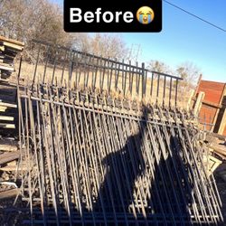 5ftx8ft Black Steel Fence Panel Monroe Residential (Pick Up Today)