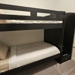 Twin Bunk Beds With Memory Foam Mattresses