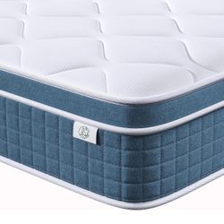 New In Box 📦, Queen Mattress 12 Inch, Hybrid Queen Bed Mattress with Individual Pocket Springs and Pressure-Relieving Memory Foam, Breathable, Medium