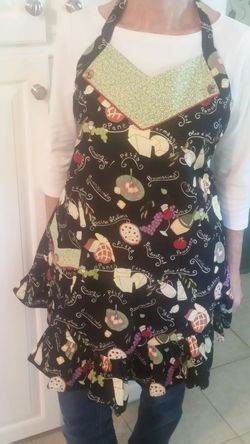 Two Custom-Made Fashion Aprons - Brand New