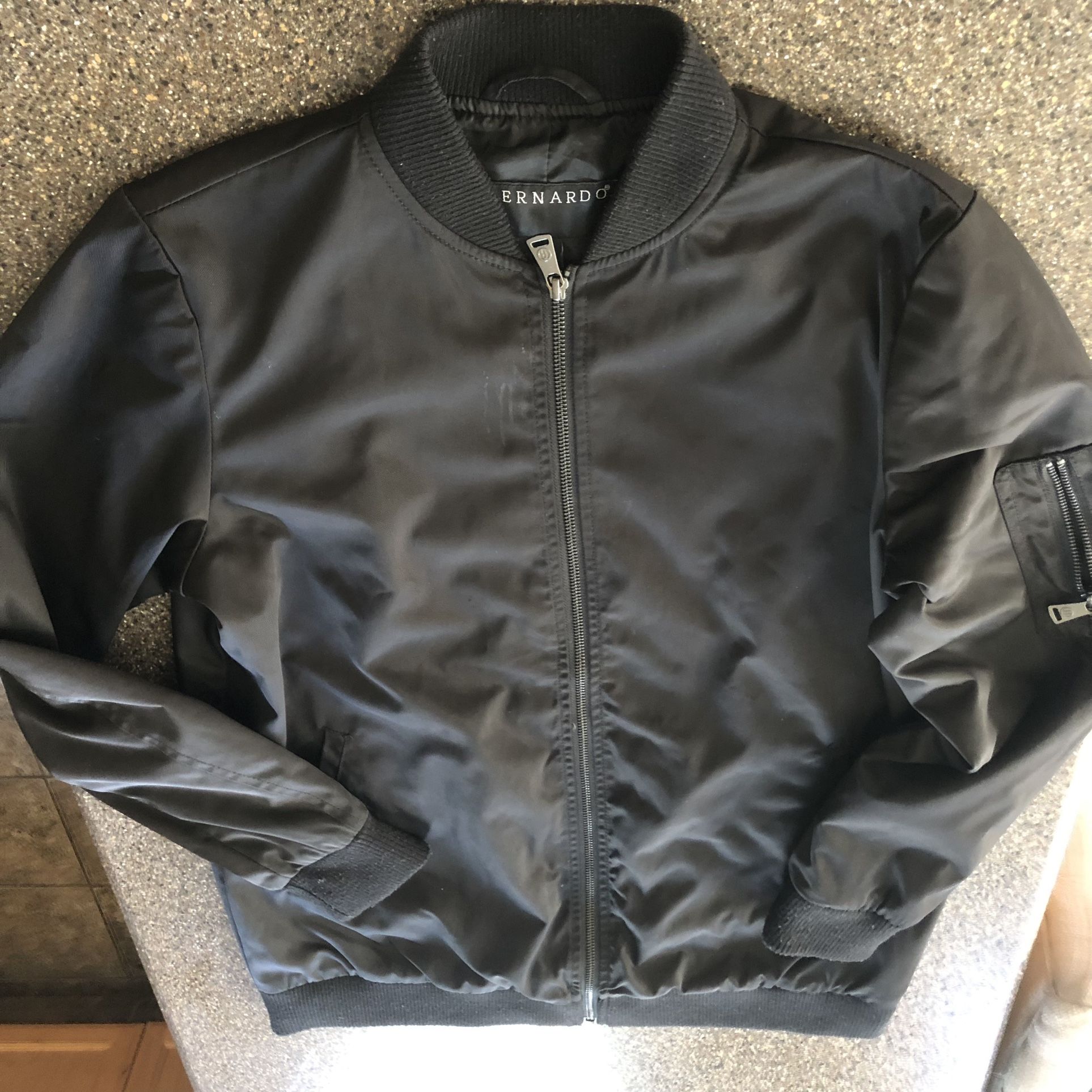 Mens Black Zip Up Jacket S