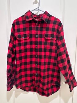 Red/Back Flannel Shirt Mens SzM