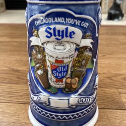 Vintage Early 1980’s Old Style Beer Stein Mug. 