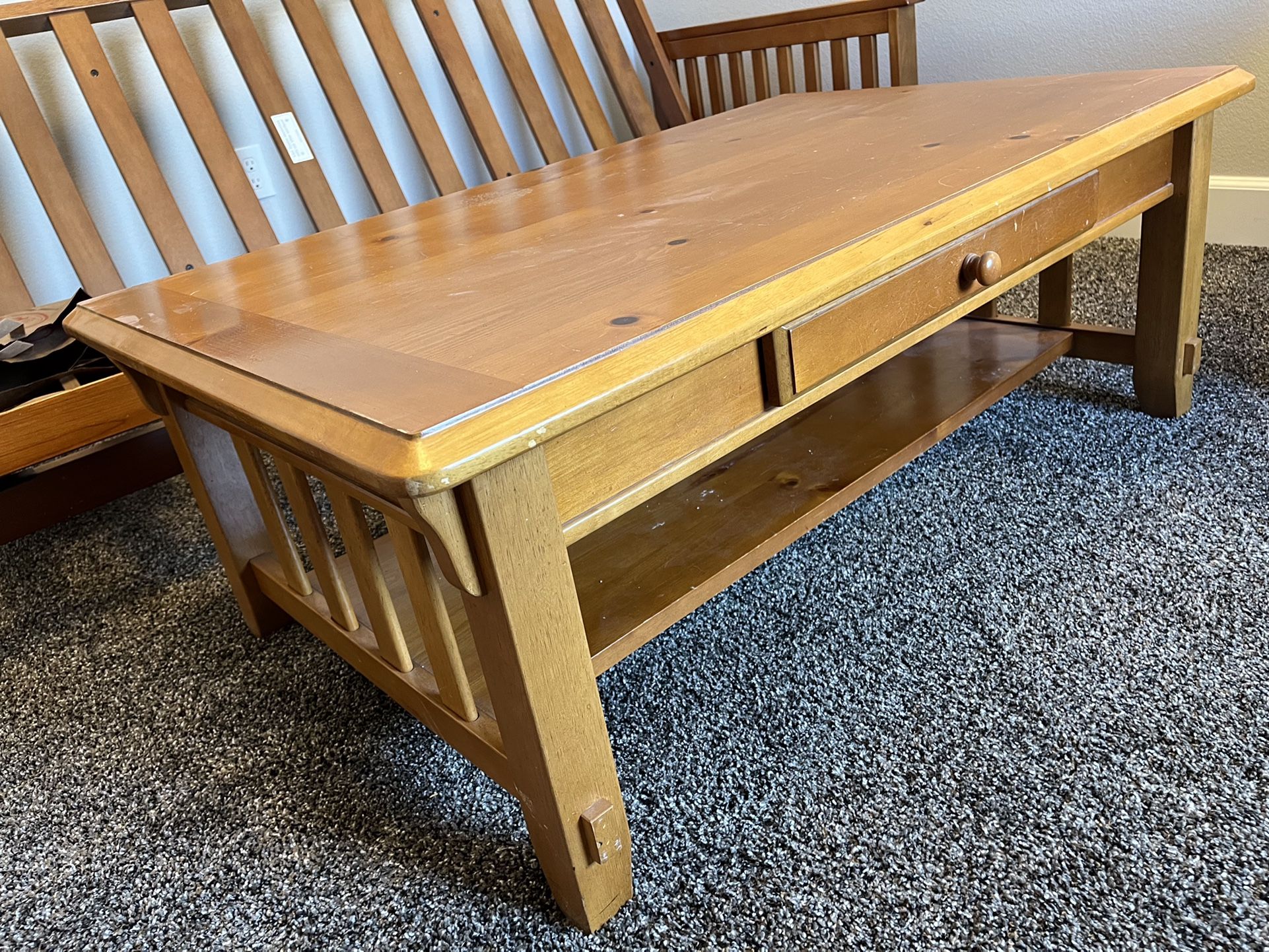 Craftsman, Solid Wood Futon Frame, Coffee Table, End Table